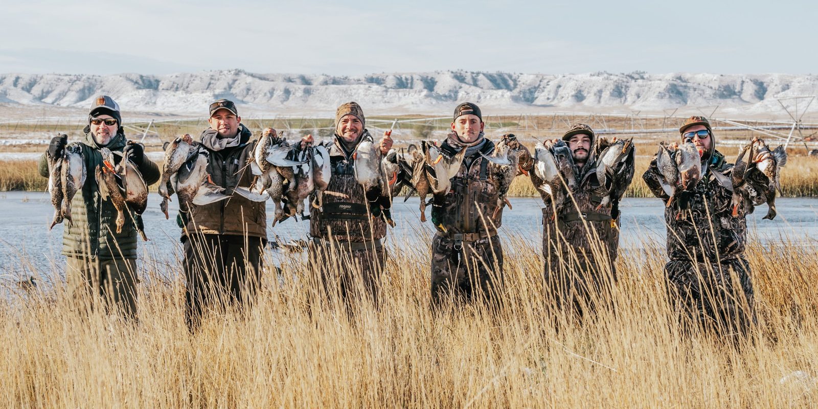 Central Vortex Outfitters guided group with a western Nebraska waterfowl limit
